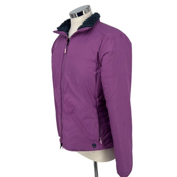 Mountain Hardwear Reversible Sherpa Fleece Womens Jacket Purple Blue Size Medium - Picture 4 of 16